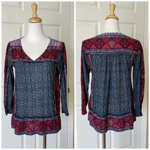 Lucky Brand Tops - Lucky Brand boho 3/4 sleeves tee S